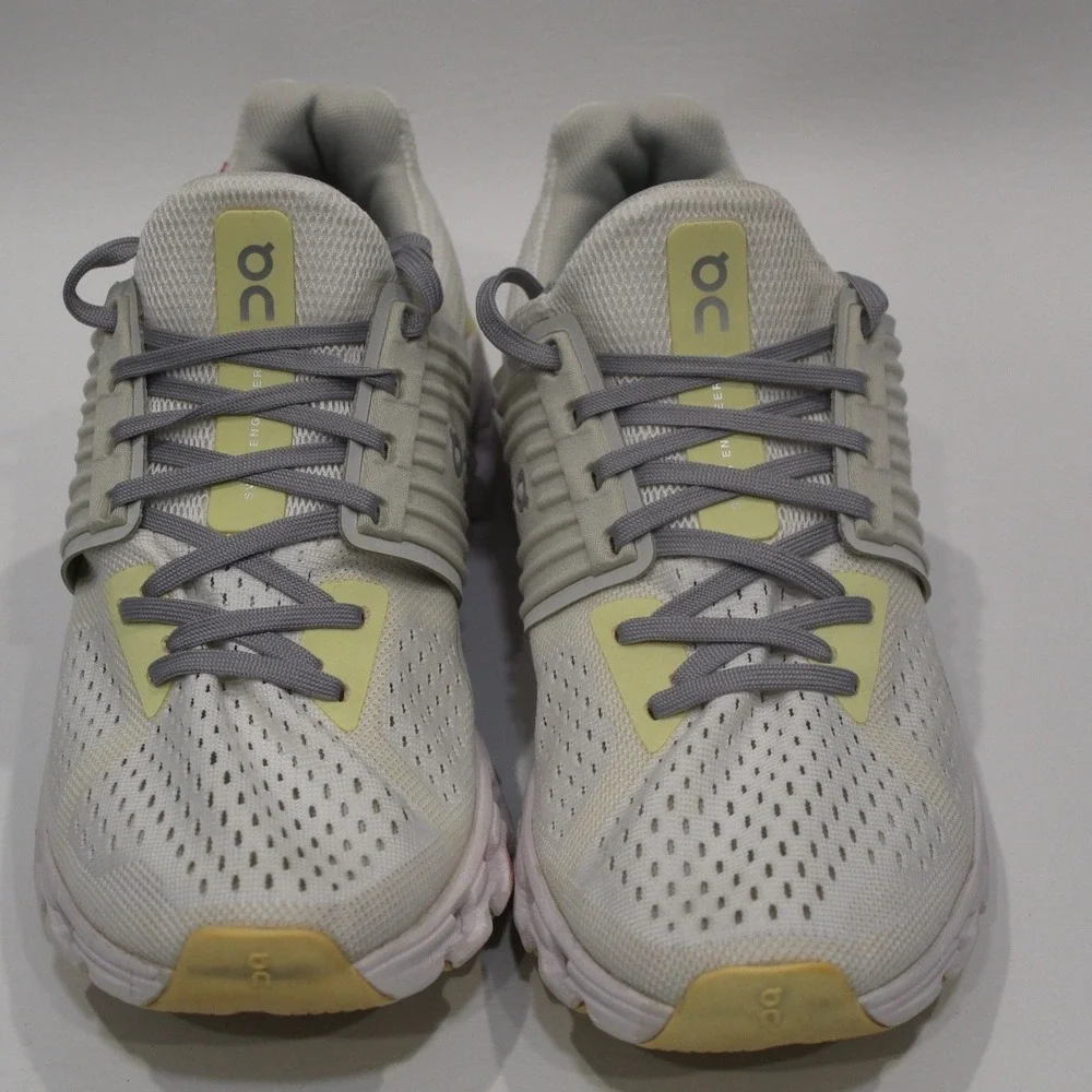 On Running Cloudswift Running Shoes Womans‎ 8.5 White Yellow Lace Up Athletic